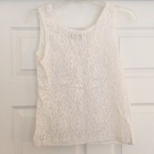 White lace tank top